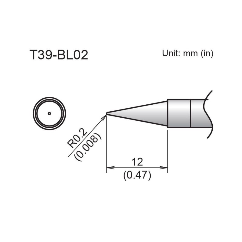 Punta conica Hakko T39-BL02