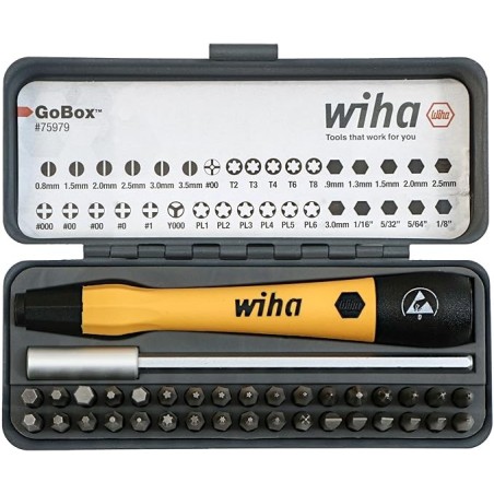 Juego desarmador de 36 piezas ESD GoBox Wiha 75979
