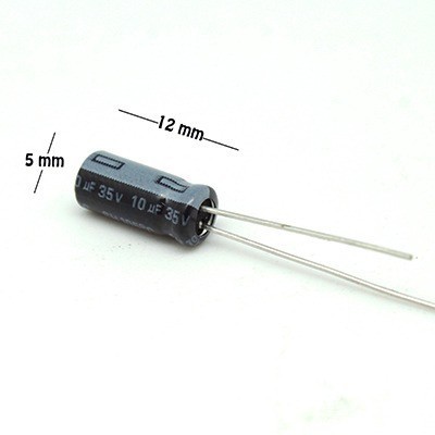 Capacitor electrolítico 10µF 35V