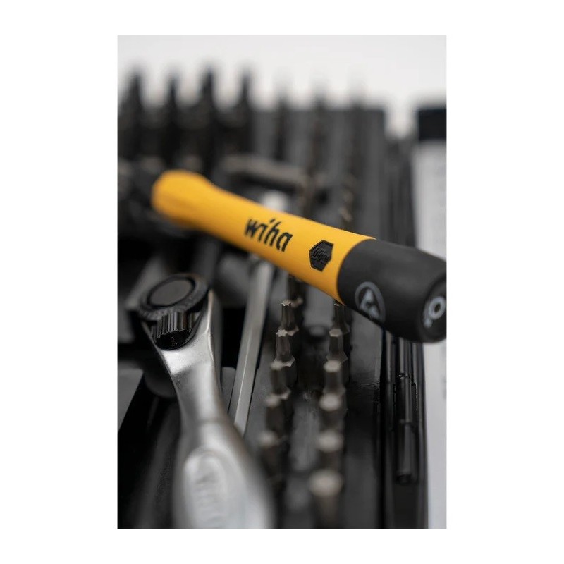 Juego Wiha de micropuntas ESD de 65 piezas