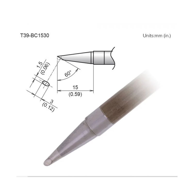 Punta biselada Hakko T39-BC1530.