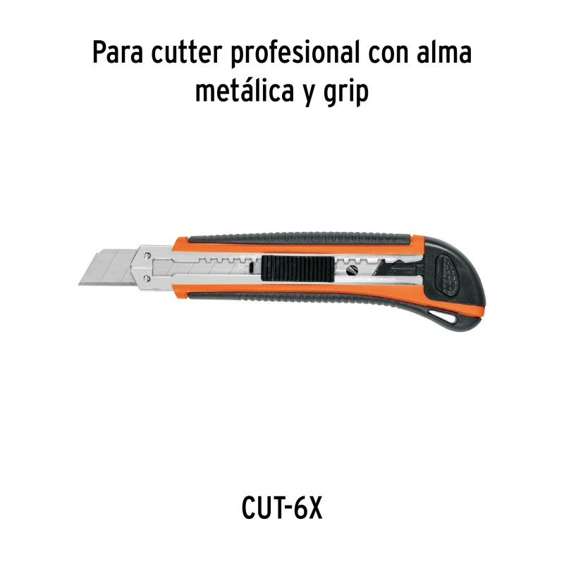 Estuche con 10 cuchillas SK2 de 18 mm para cutter, Expert.