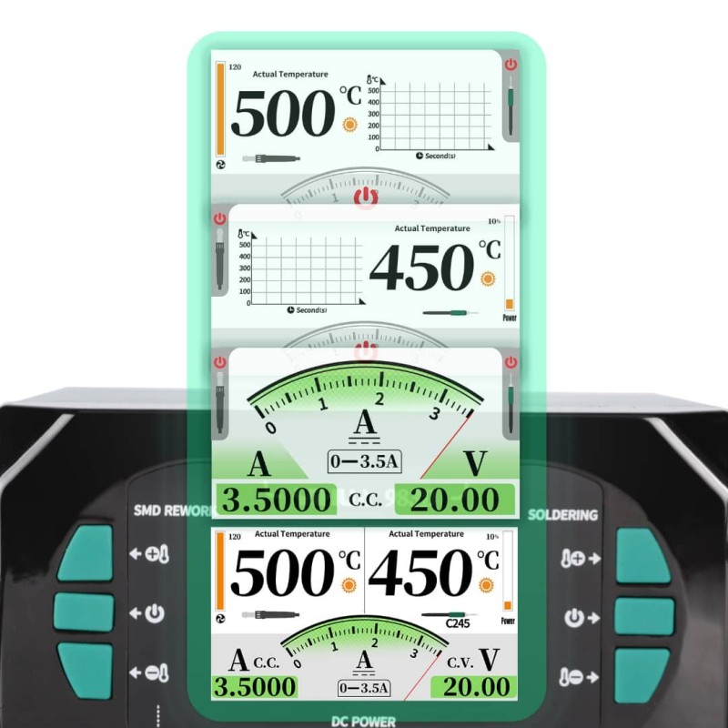 Estación Yihua 983D 3 en 1