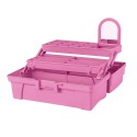 Caja de 14" rosa con compartimentos expandibles