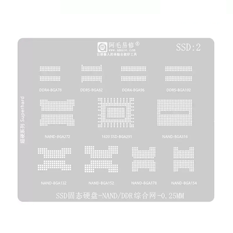 Esténcil SSD2 NAND / DDR