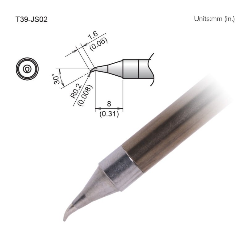 Punta de cincel Hakko T39-JS02