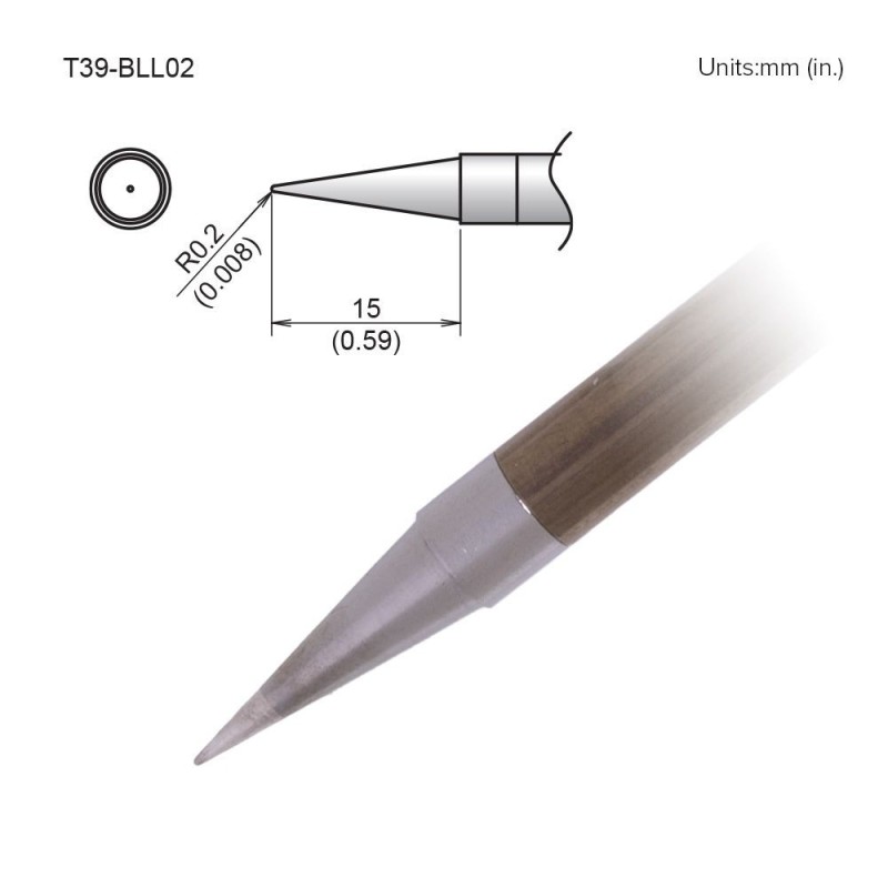 Punta cónica Hakko T39-BLL02