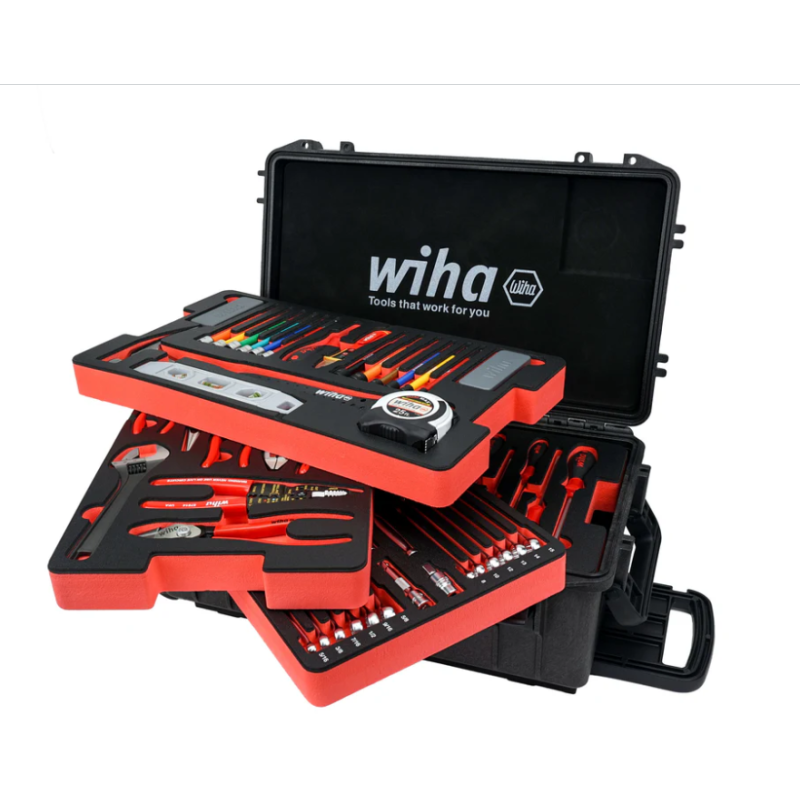 Kit Premium de 194 piezas en una caja de herramientas con ruedas Wiha 92100