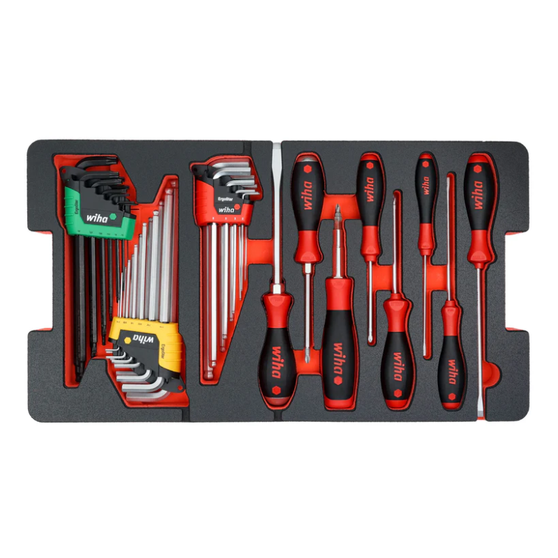 Kit Premium de 194 piezas en una caja de herramientas con ruedas Wiha 92100