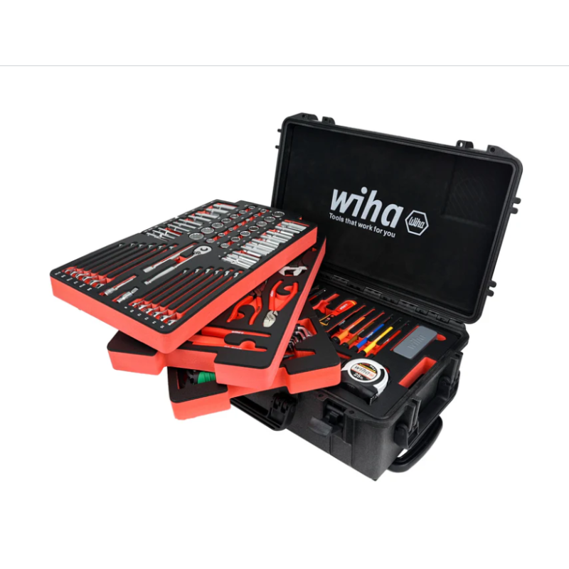 Kit Premium de 194 piezas en una caja de herramientas con ruedas Wiha 92100